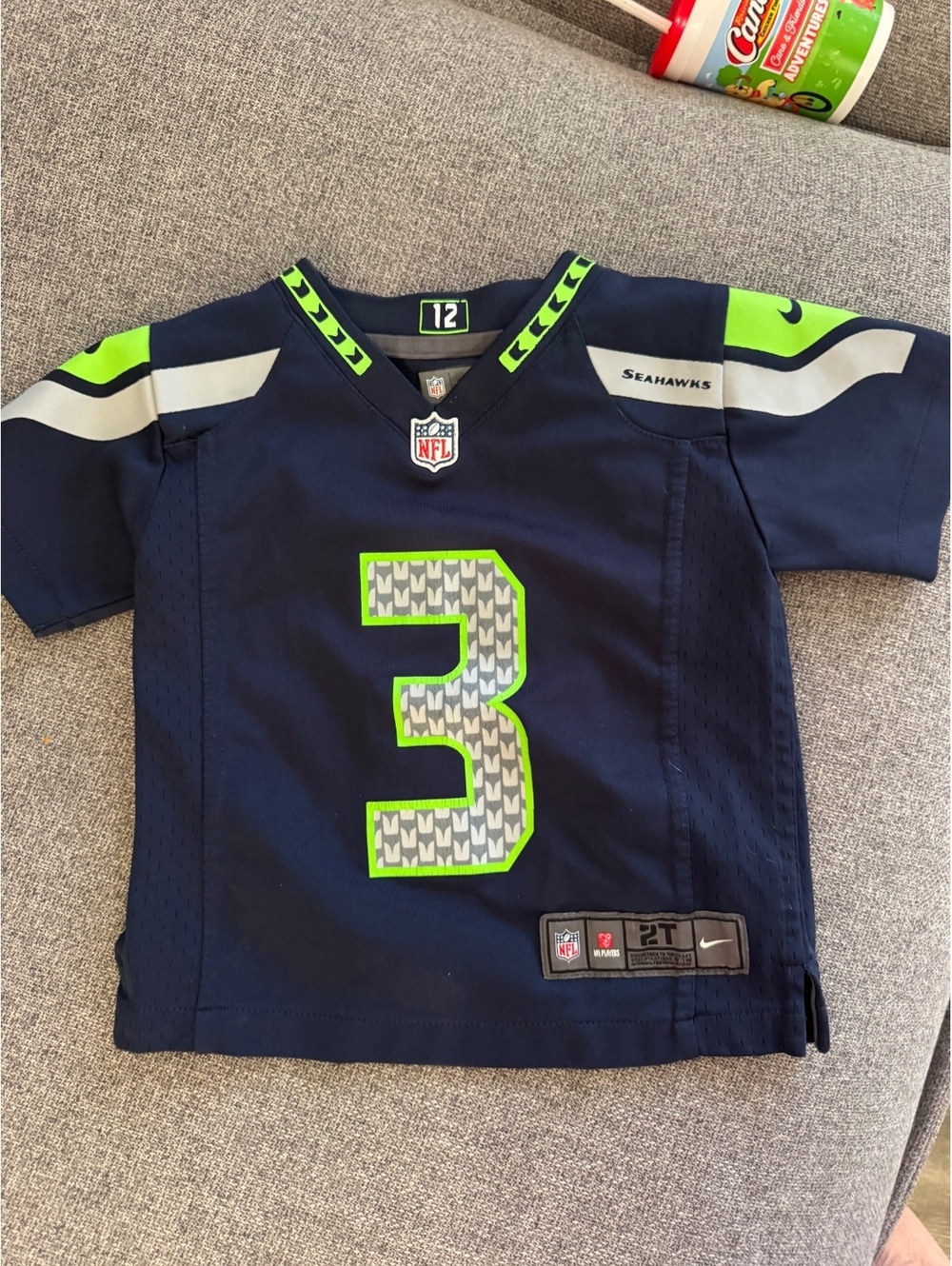 Nike Seattle Seahawks Russell Wilson #3 NFL On Field Toddler Jersey 2T